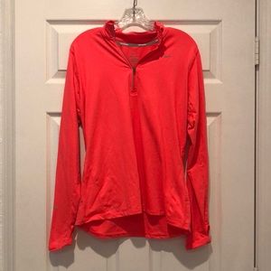 Pink Nike quarter zip pullover
